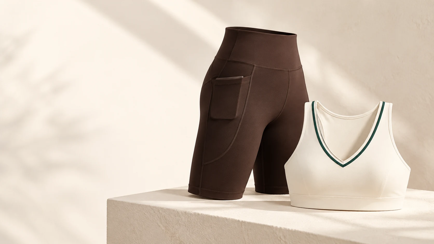 FlexFlow Training Sports Bra and Pocket Bike Shorts