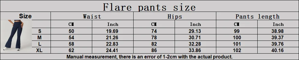 flare legging size