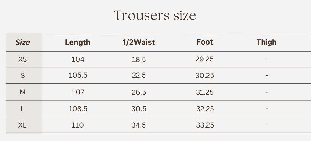 Flare legging size